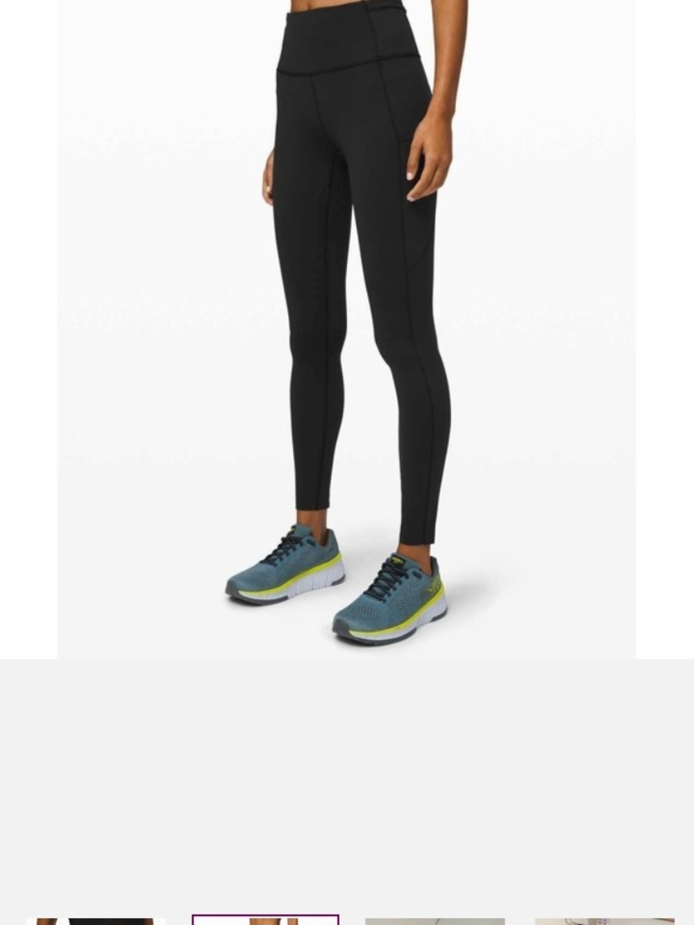 Black High-Rise Lululemon Leggings, Size  6